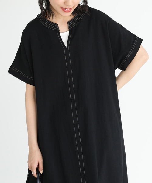 n'OrLABEL（ノアールレーベル）の「『スキッパーデザインフレアワンピース』（ワンピース・レディース・ブラック/ブルー/ダークオレンジ・1/2）」の19枚目の写真