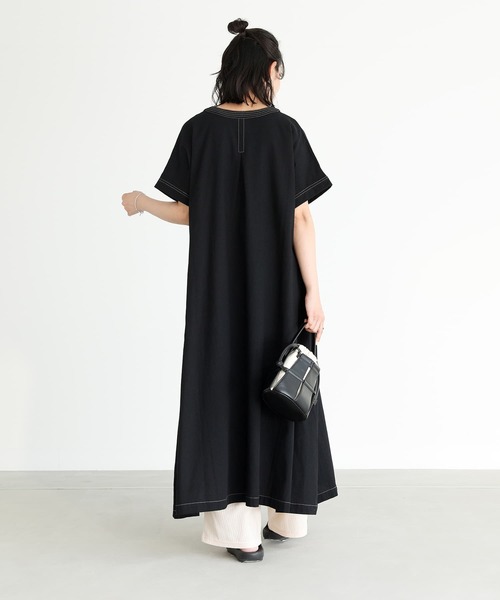 n'OrLABEL（ノアールレーベル）の「『スキッパーデザインフレアワンピース』（ワンピース・レディース・ブラック/ブルー/ダークオレンジ・1/2）」の16枚目の写真