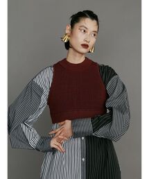 UN3D. | WAFFLE SHORT KNIT VEST / ワッフルショートニットベスト(ニット/セーター)