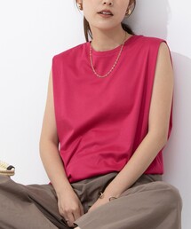 NOLLEY’S | タックノースリーブプルオーバーカットソー(Tシャツ/カットソー)