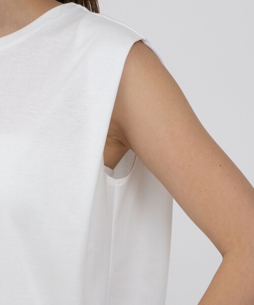 NOLLEY’S（ノーリーズ）の「タックノースリーブプルオーバーカットソー（Tシャツ/カットソー・レディース・ホワイト/ピンク/ブルー/ベージュ/ブラック・38/36）」の13枚目の写真