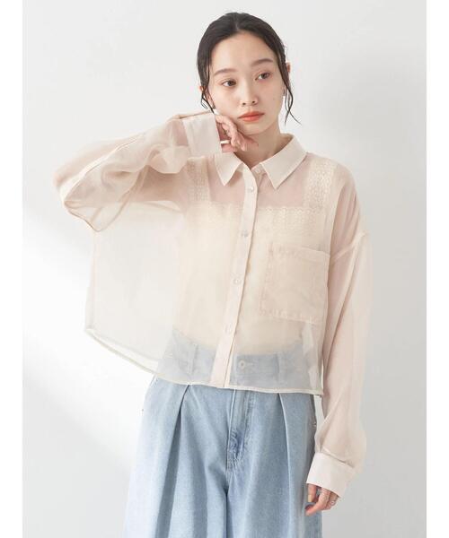 earth music&ecology（アースミュージックアンドエコロジー）の「レーススクエアキャミソール（インナーウェア/肌着・レディース・アイボリー/ブラック/ライトイエロー/ミント・S/M）」の8枚目の写真