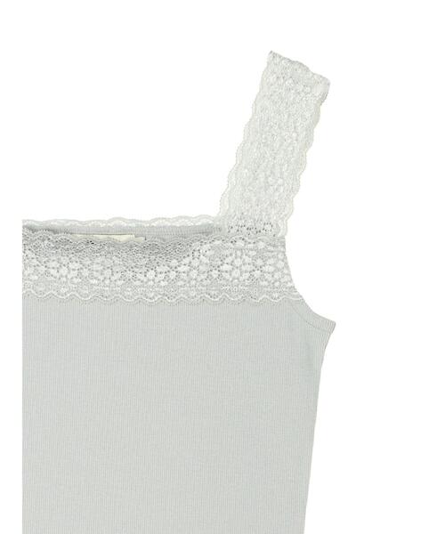 earth music&ecology（アースミュージックアンドエコロジー）の「レーススクエアキャミソール（インナーウェア/肌着・レディース・アイボリー/ブラック/ライトイエロー/ミント・S/M）」の12枚目の写真