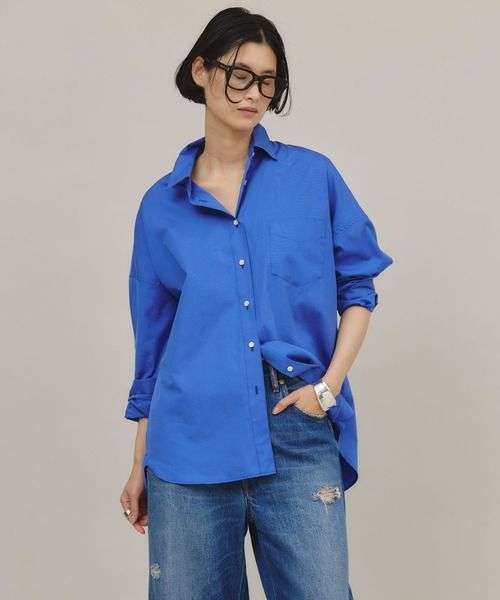 Curensology(カレンソロジー)＜&RC＞ビッグシャツ(サックスブルー) Curensology(カレンソロジー)/＜&RC＞ビッグシャツ（シャツ