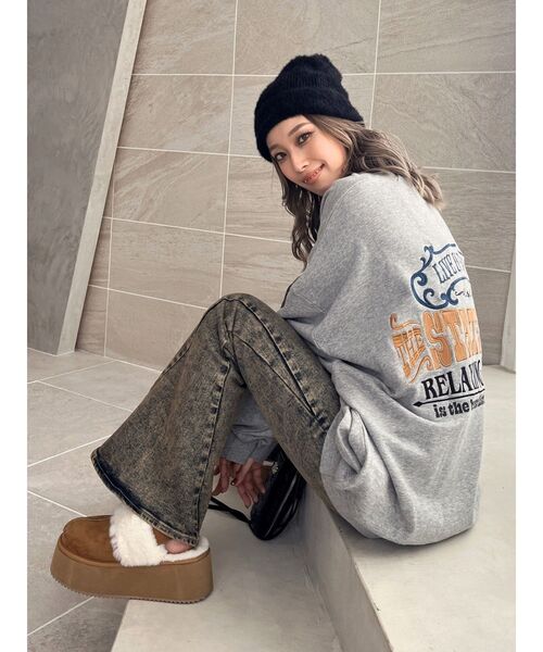 GYDA（ジェイダ）の「Symmetry GYDAシャギーニットCAP（ニットキャップ/ビーニー・レディース・ブラック/オフホワイト・FREE）」の18枚目の写真