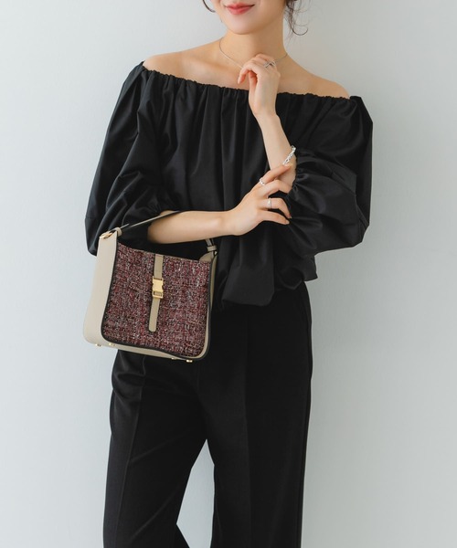 RODE SKO(ロデスコ)の「ツイードショルダーバッグ(ショルダーバッグ・レディース・レッド/ブラック・ONE)」の2枚目の写真