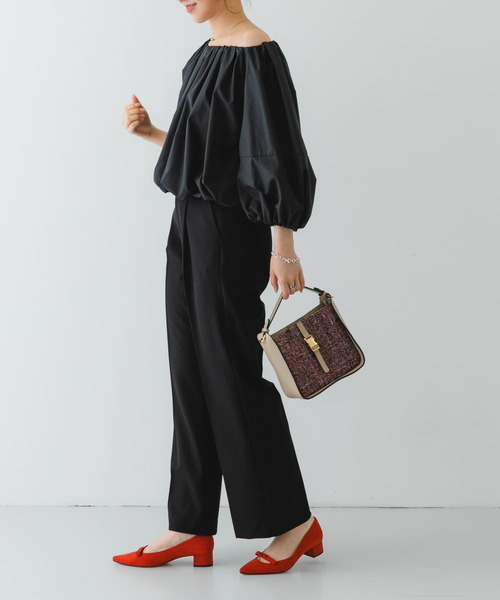 RODE SKO(ロデスコ)の「ツイードショルダーバッグ(ショルダーバッグ・レディース・レッド/ブラック・ONE)」の8枚目の写真