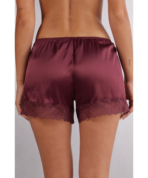 Intimissimi シルク＆レース トップス&ショートパンツ セール】シルク＆レース ショートパンツ（ルームウェア/パジャマ