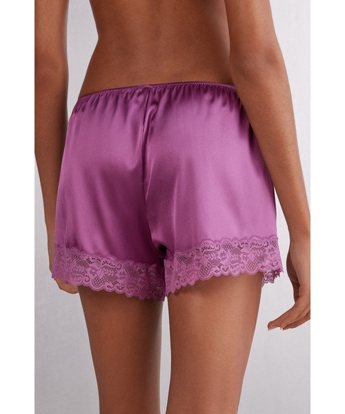 セール】シルク＆レース ショートパンツ（ルームウェア/パジャマ