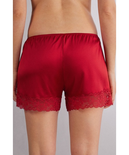 セール】シルク＆レース ショートパンツ（ルームウェア/パジャマ