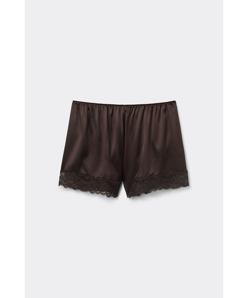 セール】シルク＆レース ショートパンツ（ルームウェア/パジャマ