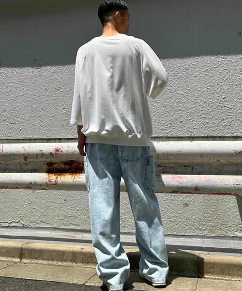 Purple&Yellow(パープルアンドイエロー)の「メッセージプリント6分袖プルオーバー(Tシャツ/カットソー・メンズ・チャコール/パープル/ホワイト・SMALL/MEDIUM/LARGE)」の22枚目の写真