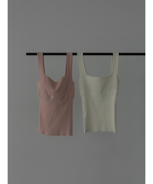 Katrin TOKYO（カトリーントーキョー）の「cup-in square summer knit（ニット/セーター・レディース・アイボリー/ベビーピンク・FREE/XS）」の3枚目の写真