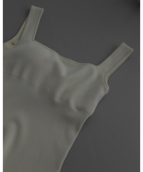 Katrin TOKYO（カトリーントーキョー）の「cup-in square summer knit（ニット/セーター・レディース・アイボリー/ベビーピンク・FREE/XS）」の5枚目の写真