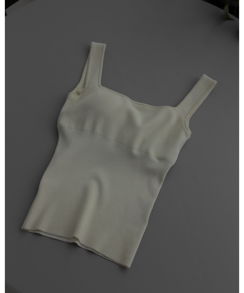 Katrin TOKYO（カトリーントーキョー）の「cup-in square summer knit（ニット/セーター・レディース・アイボリー/ベビーピンク・FREE/XS）」の6枚目の写真