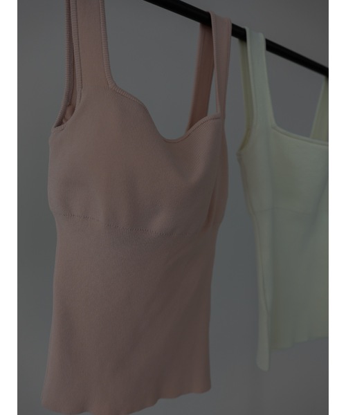 Katrin TOKYO（カトリーントーキョー）の「cup-in square summer knit（ニット/セーター・レディース・アイボリー/ベビーピンク・FREE/XS）」の4枚目の写真