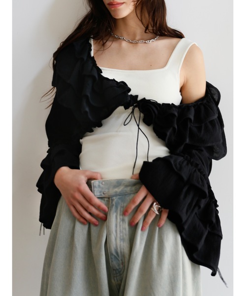 Katrin TOKYO（カトリーントーキョー）の「cup-in square summer knit（ニット/セーター・レディース・アイボリー/ベビーピンク・FREE/XS）」の15枚目の写真