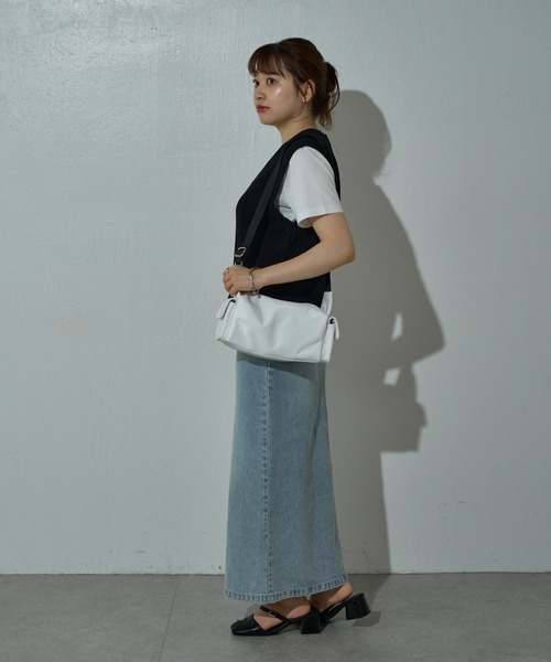 COLONY 2139(コロニートゥーワンスリーナイン)の「ナイロンサイドポケットバッグ(ショルダーバッグ・レディース・ホワイト/ブラック・FREE)」の8枚目の写真