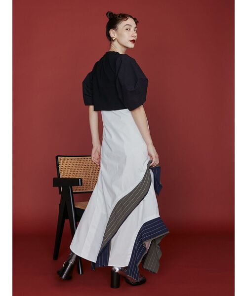 UN3D.（アンスリード）の「LAYER PARTS SHIRT CAMI-OP / レイヤーパーツシャツキャミワンピース（シャツワンピース・レディース・ブラック/ホワイト/その他1・36/38）」の13枚目の写真