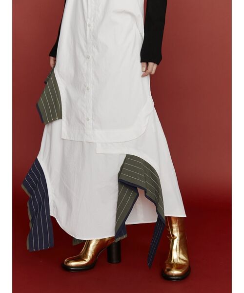 UN3D.（アンスリード）の「LAYER PARTS SHIRT CAMI-OP / レイヤーパーツシャツキャミワンピース（シャツワンピース・レディース・ブラック/ホワイト/その他1・36/38）」の14枚目の写真