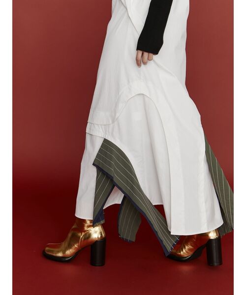 UN3D.（アンスリード）の「LAYER PARTS SHIRT CAMI-OP / レイヤーパーツシャツキャミワンピース（シャツワンピース・レディース・ブラック/ホワイト/その他1・36/38）」の16枚目の写真