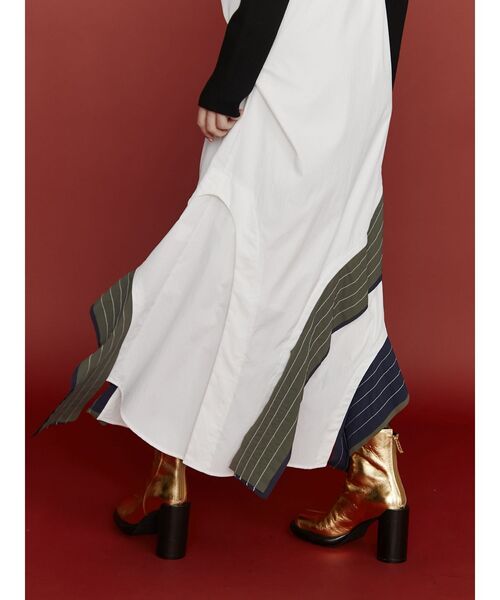 UN3D.（アンスリード）の「LAYER PARTS SHIRT CAMI-OP / レイヤーパーツシャツキャミワンピース（シャツワンピース・レディース・ブラック/ホワイト/その他1・36/38）」の18枚目の写真