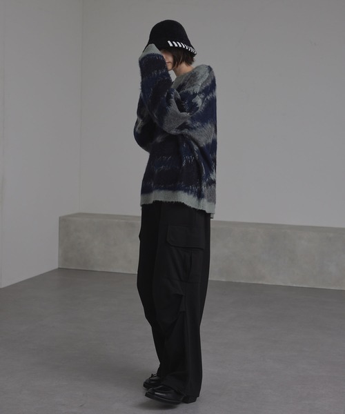 Hand-stitched shaggy bucket hat / ハンドステッチ シャギー