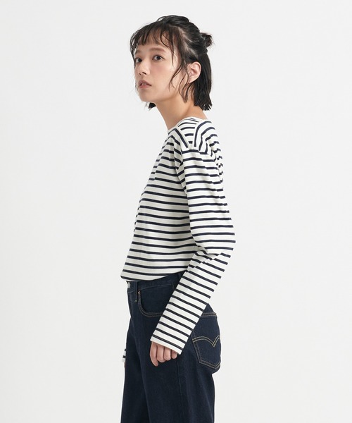 Levi's（リーバイス）の「Levi's/リーバイス MARIE’S CLOSET BAY SAILOR 長袖Tシャツ ネイビー OPEN WATER（Tシャツ/カットソー・レディース・ブルー・M/S/XS）」の13枚目の写真