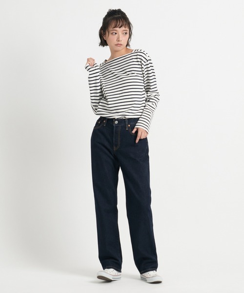 Levi's（リーバイス）の「Levi's/リーバイス MARIE’S CLOSET BAY SAILOR 長袖Tシャツ ネイビー OPEN WATER（Tシャツ/カットソー・レディース・ブルー・M/S/XS）」の5枚目の写真