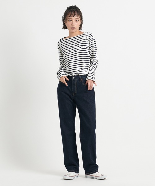 Levi's（リーバイス）の「Levi's/リーバイス MARIE’S CLOSET BAY SAILOR 長袖Tシャツ ネイビー OPEN WATER（Tシャツ/カットソー・レディース・ブルー・M/S/XS）」の6枚目の写真