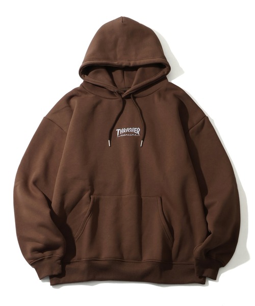 THRASHER(スラッシャー)の「【THRASHER/スラッシャー】裏起毛 ロゴ刺繍 プルオーバー スウェット パーカー(パーカー・メンズ・ホワイト系その他/ブラック/アッシュグレー/ブラック系その他/グリーン/ネイビー/ホワイト/アイボリー/グレー系その他/ブラウン・M/L/XL)」の8枚目の写真
