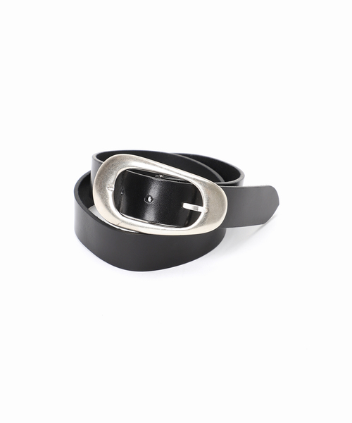 LEFIJE ブラック Cowベルト LEFIJE レフィエ カウレザー バックル ベルト “Cow” m4723a-cow