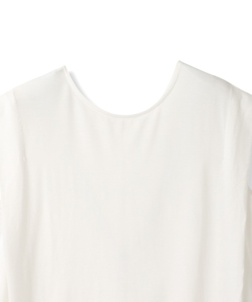 LAUTREAMONT(ロートレアモン)の「ベアタックスリーブTEE≪手洗い可能≫(Tシャツ/カットソー・レディース・カーキ/オフホワイト/ブラック・9号)」の6枚目の写真