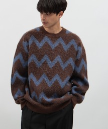 【美品】CORTINA ブラウン系ボーダーニット M-L セーター ITALIA ボーダー ニット（レディースファッション）の通販