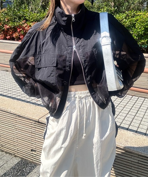 y/m by misato（イムバイミサト）の「メッシュ切替ルーズブルゾン（ブルゾン・レディース・ブラック/カーキ・FREE）」の16枚目の写真