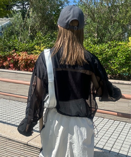 y/m by misato（イムバイミサト）の「メッシュ切替ルーズブルゾン（ブルゾン・レディース・ブラック/カーキ・FREE）」の20枚目の写真