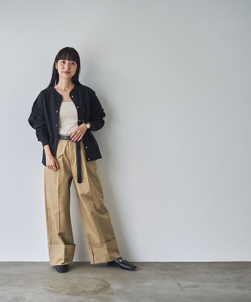 セール】ロールアップチノワイドパンツ（チノパンツ）｜coen