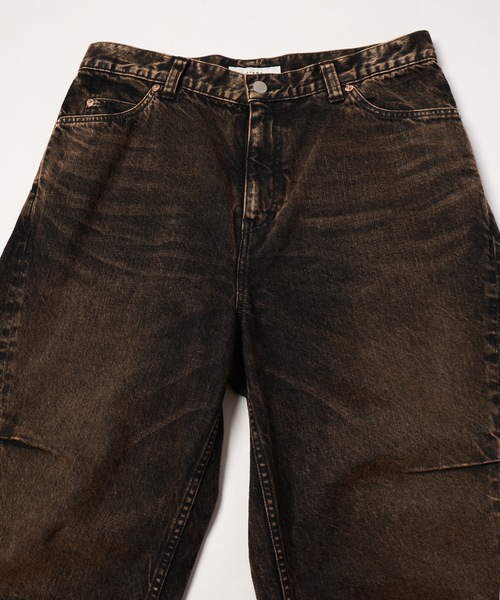JIEDA(ジエダ)の「DRAPE OVER DENIM PANTS(デニムパンツ・メンズ・ブラック/ライトピンク/インディゴブルー・1/2)」の20枚目の写真