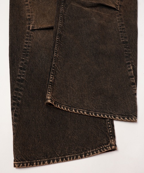 JIEDA(ジエダ)の「DRAPE OVER DENIM PANTS(デニムパンツ・メンズ・ブラック/ライトピンク/インディゴブルー・1/2)」の18枚目の写真