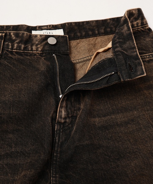 JIEDA(ジエダ)の「DRAPE OVER DENIM PANTS(デニムパンツ・メンズ・ブラック/ライトピンク/インディゴブルー・1/2)」の16枚目の写真