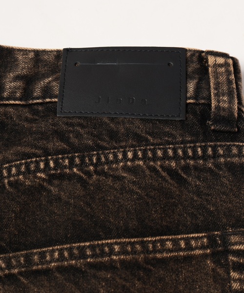 JIEDA(ジエダ)の「DRAPE OVER DENIM PANTS(デニムパンツ・メンズ・ブラック/ライトピンク/インディゴブルー・1/2)」の15枚目の写真