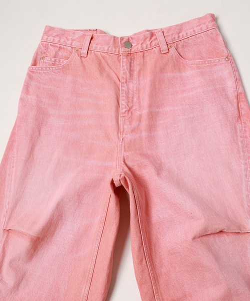JIEDA(ジエダ)の「DRAPE OVER DENIM PANTS(デニムパンツ・メンズ・ブラック/ライトピンク/インディゴブルー・1/2)」の14枚目の写真