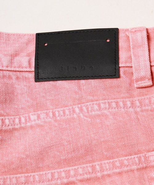 JIEDA(ジエダ)の「DRAPE OVER DENIM PANTS(デニムパンツ・メンズ・ブラック/ライトピンク/インディゴブルー・1/2)」の9枚目の写真