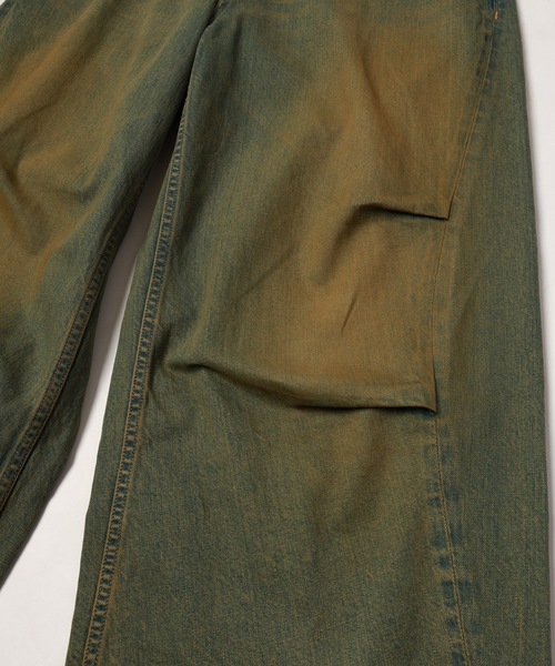 JIEDA(ジエダ)の「DRAPE OVER DENIM PANTS(デニムパンツ・メンズ・ブラック/ライトピンク/インディゴブルー・1/2)」の7枚目の写真