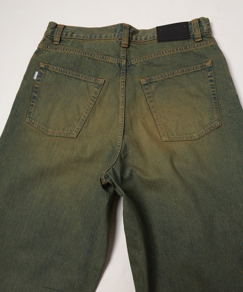 JIEDA(ジエダ)の「DRAPE OVER DENIM PANTS(デニムパンツ・メンズ・ブラック/ライトピンク/インディゴブルー・1/2)」の5枚目の写真