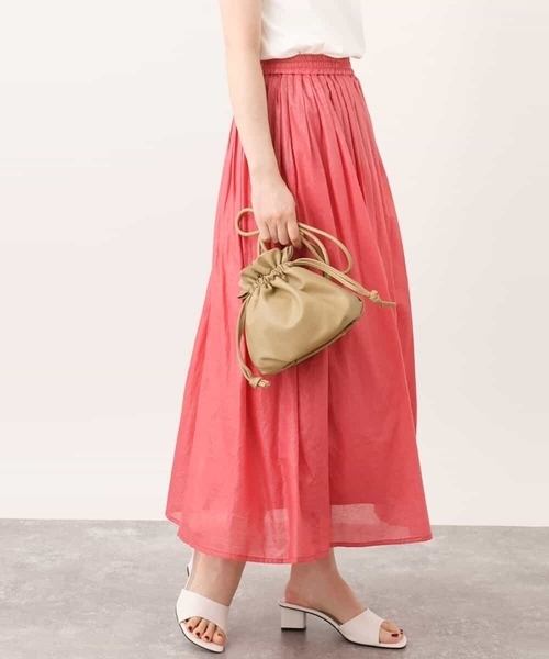 箔加工タックギャザースカート