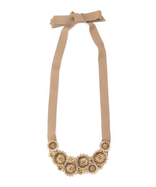 Ray BEAMS（レイビームス）の「atelier Senka / 小菊ネックレス（ネックレス・レディース・ベージュ/ネイビー・ONE SIZE）」の3枚目の写真