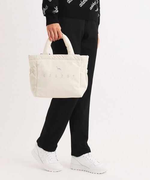 adabat（アダバット）の「ショルダー付き ボックスタイプカートバッグ（ハンドバッグ・レディース・イエロー/ホワイト・00）」の5枚目の写真