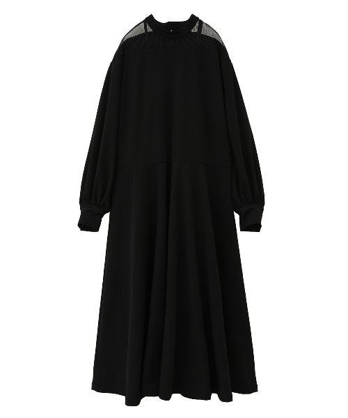 MANOF（マノフ）の「SHOLDER MESH FLARE ONE PIECE（ワンピース
