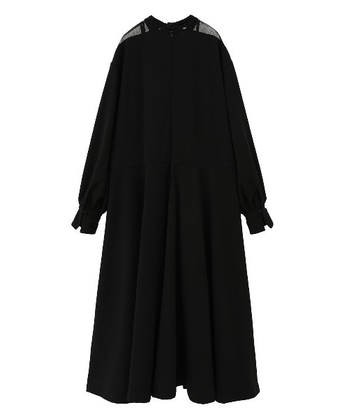 ワンピース macoBalloon Sleeve Flare One-piece MANOF（マノフ）の「SHOLDER MESH FLARE ONE PIECE（ワンピース